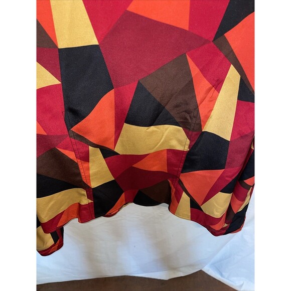 Maggy London Women’s Full Zip Shacket Size 12 Multicolor 100% Silk Going out - Picture 12 of 12